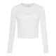 Calvin Klein Γυναικεία μακρυμάνικη μπλούζα Graphic Cropped Crew Neck T-Shirt